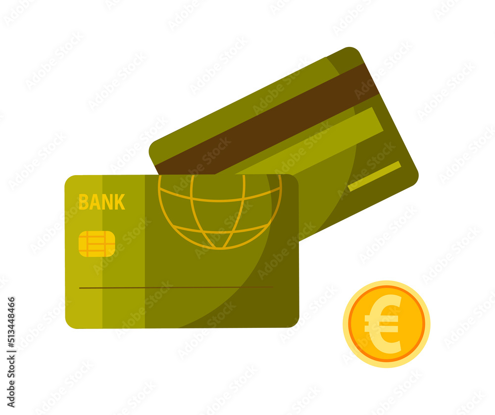 Wall mural travel bank card composition