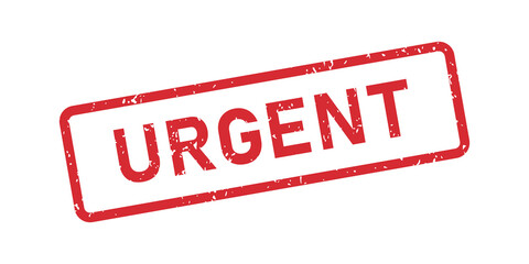 Grunge Urgent word rubber stamp. Urgent red sign sticker set. Grunge vintage square label. Vector illustration isolated on white background.