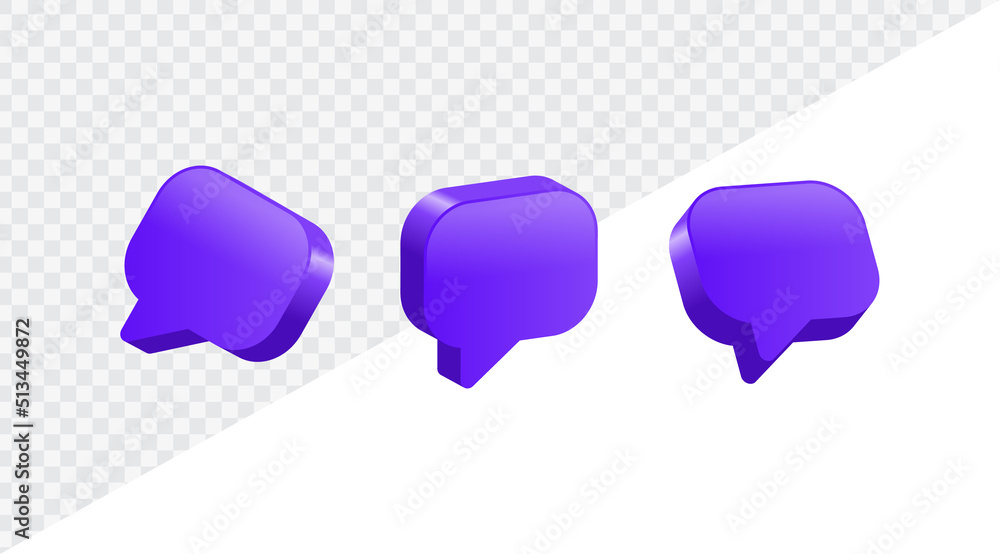 Poster comment icon speech bubble sign, chat message icon, social media notification icons, post reactions 