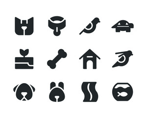Farming and agriculture Solid Web Icons vector