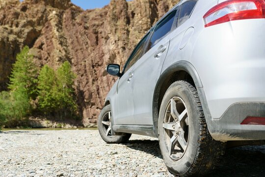 Grey Car In The Mountains 