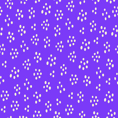 Fototapeta na wymiar Abstract seamless pattern with white speckles on a bright blue background. Vector hand drawn illustration