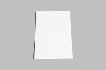 Blank flyer poster isolated on grey background to replace design