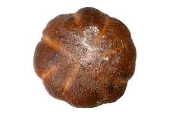 bread isolated on white background with seeds