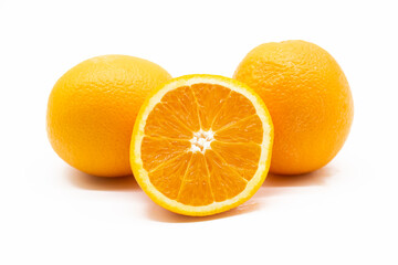 orange fruit isolated on white background