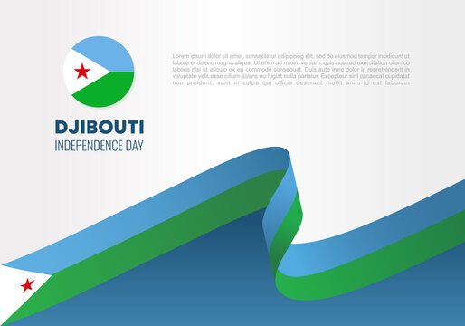 Djibouti independence day background banner poster for national celebration on june 27 and 28. - Powered by Adobe