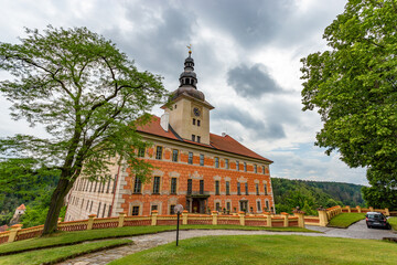 Fototapeta na wymiar Castle in old city Bechyne in South Bohemian region, Czech republic.