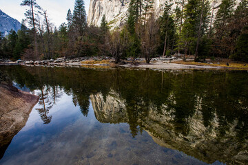 Winter landscape in Yosemite National Park, Unites States Of America