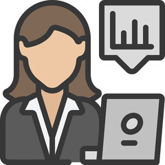 Female Analyst Icon