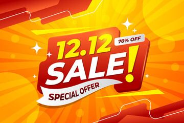 12 12 Sale Banner Promotion Template