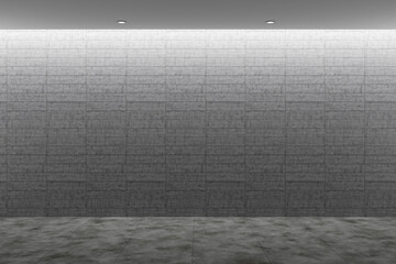 Illustration 3D rendering large luxury modern bright interiors Living room mockup computer digitally generated image