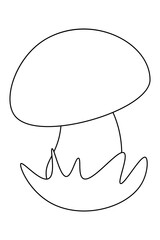 simple vector illustration with mushrooms
