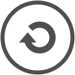 black refresh icon button sign