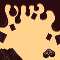 Chocolate pattern background, World Chocolate Day.