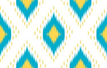 Ethnic ikat seamless pattern in tribal. Fabric American, Mexican style. Design for background, wallpaper, illustration, fabric, clothing, carpet, textile, batik, embroidery.