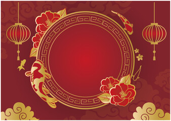 中華　中国フレーム枠 
