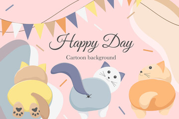 Obraz premium cute cat butt background