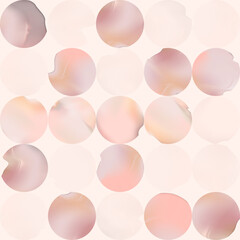 Vector Gradient Mesh Watercolor Drawing Overlapping Round Shapes Seamless Pattern in Pastel Pink.	
