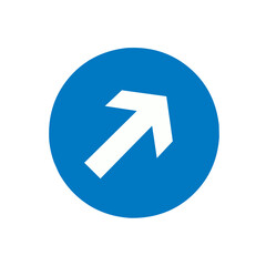 arrow to the top right with trendy design