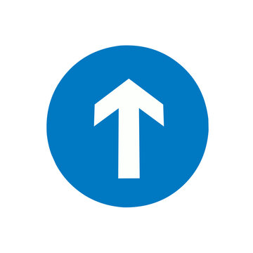 up or forward arrow icon with simple design