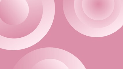 Geometric gradient background of pacific pink colored circle shape. Pacific pink color theme. Presentation background design.