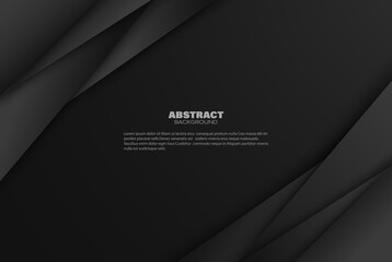 Modern black abstract design geometric vector background,geometric shapes with shadow.