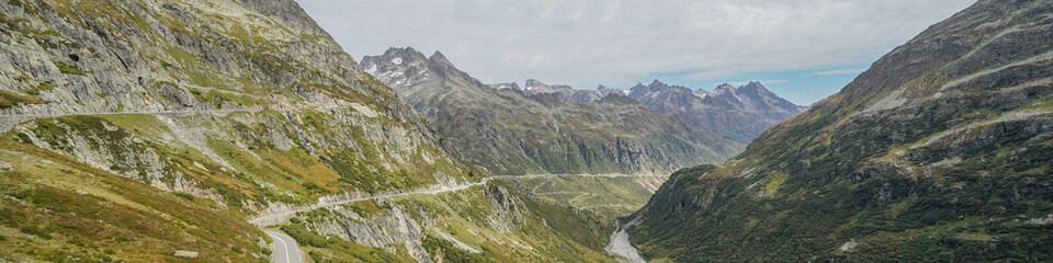 Mountain pass in Swiss Alps, Furkapass