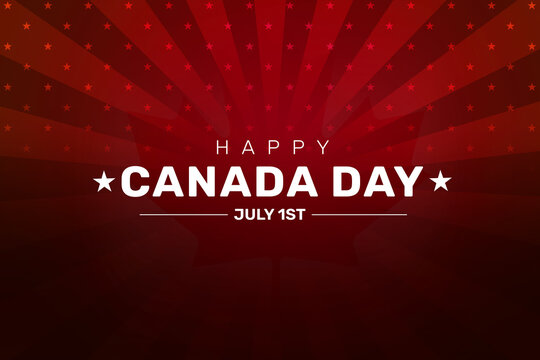 Happy Canada Day Patriotic background wallpaper with stars. Modern abstract Canada day backdrop