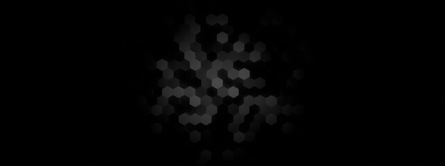 Hexagon black background, modern textured border pattern. 3d render