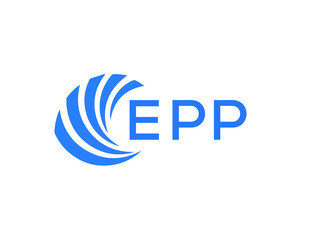 EPP Flat accounting logo design on white background. EPP creative initials Growth graph letter logo concept. EPP business finance logo design.

