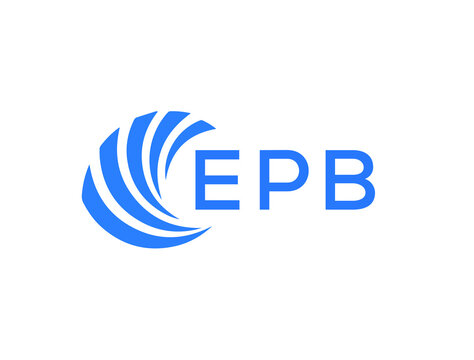 EPB Flat accounting logo design on white background. EPB creative initials Growth graph letter logo concept. EPB business finance logo design.
