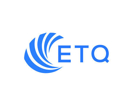 ETQ Flat accounting logo design on white background. ETQ creative initials Growth graph letter logo concept. ETQ business finance logo design.
