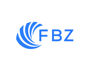 FBZ Flat accounting logo design on white background. FBZ creative initials Growth graph letter logo concept. FBZ business finance logo design.
