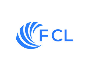 FCL Flat accounting logo design on white background. FCL creative initials Growth graph letter logo concept. FCL business finance logo design.
