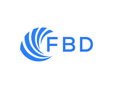 FBD Flat accounting logo design on white background. FBD creative initials Growth graph letter logo concept. FBD business finance logo design.
