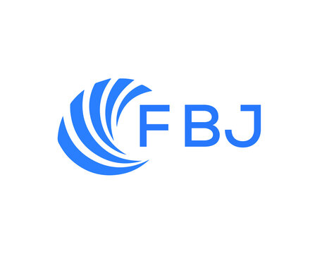 FBJ Flat accounting logo design on white background. FBJ creative initials Growth graph letter logo concept. FBJ business finance logo design.
