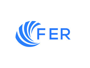 FER Flat accounting logo design on white background. FER creative initials Growth graph letter logo concept. FER business finance logo design.
 - obrazy, fototapety, plakaty