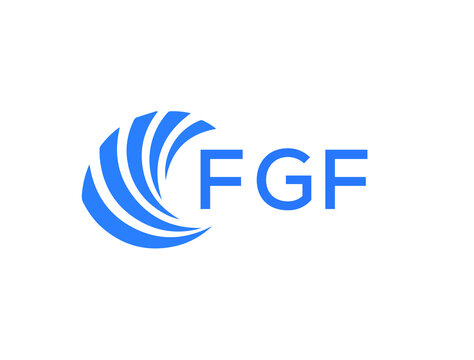 FGF Flat accounting logo design on white background. FGF creative initials Growth graph letter logo concept. FGF business finance logo design.
