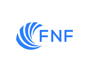 FNF Flat accounting logo design on white background. FNF creative initials Growth graph letter logo concept. FNF business finance logo design.
