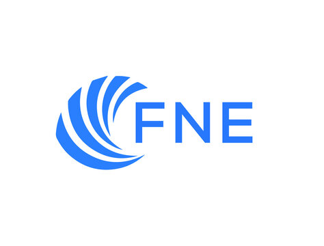 FNE Flat accounting logo design on white background. FNE creative initials Growth graph letter logo concept. FNE business finance logo design.
