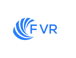 FVR Flat accounting logo design on white background. FVR creative initials Growth graph letter logo concept. FVR business finance logo design.
