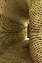 brick wall with sunlight