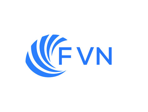 FVN Flat accounting logo design on white background. FVN creative initials Growth graph letter logo concept. FVN business finance logo design.
