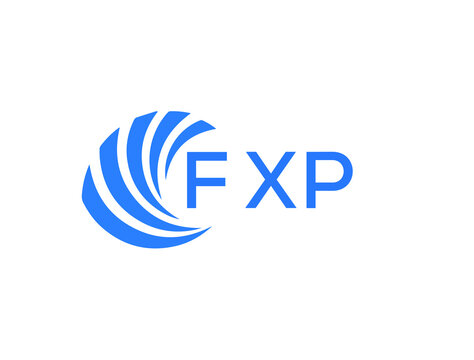 FXP Flat accounting logo design on white background. FXP creative initials Growth graph letter logo concept. FXP business finance logo design.
