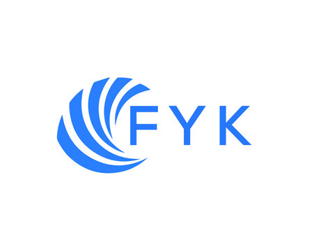 FYK Flat accounting logo design on white background. FYK creative initials Growth graph letter logo concept. FYK business finance logo design.
