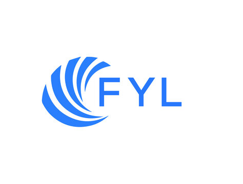 FYL Flat accounting logo design on white background. FYL creative initials Growth graph letter logo concept. FYL business finance logo design.
