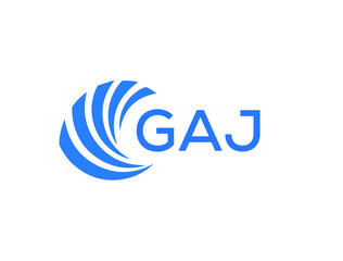 GAJ Flat accounting logo design on white background. GAJ creative initials Growth graph letter logo concept. GAJ business finance logo design.
 - obrazy, fototapety, plakaty