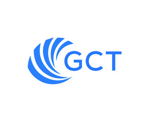 GCT Flat accounting logo design on white background. GCT creative initials Growth graph letter logo concept. GCT business finance logo design.
