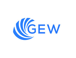 GEW Flat accounting logo design on white background. GEW creative initials Growth graph letter logo concept. GEW business finance logo design.
