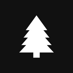 Christmass tree icon on grey background